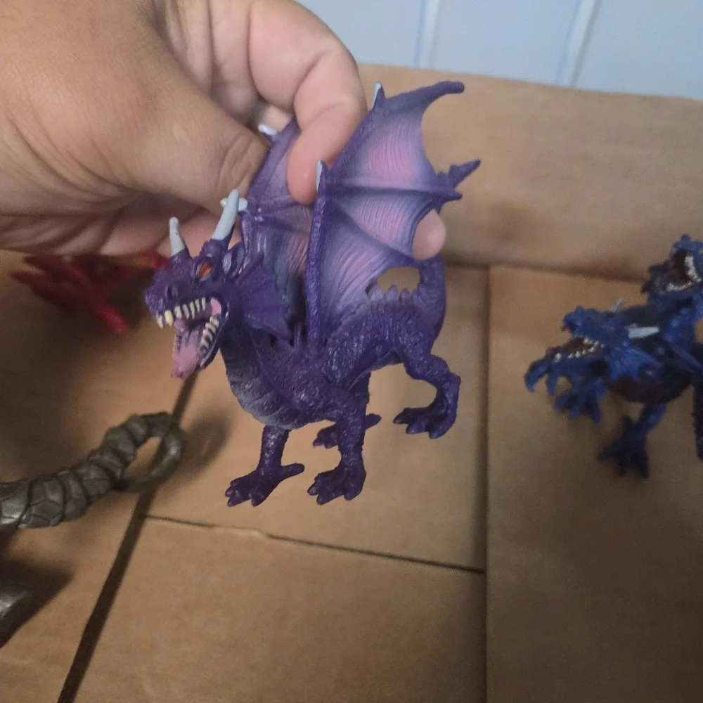 Lot Of Dragon Figures‎ Fantasy Mythical Papo Mojo Hydra Dual-head Cyber Dragon